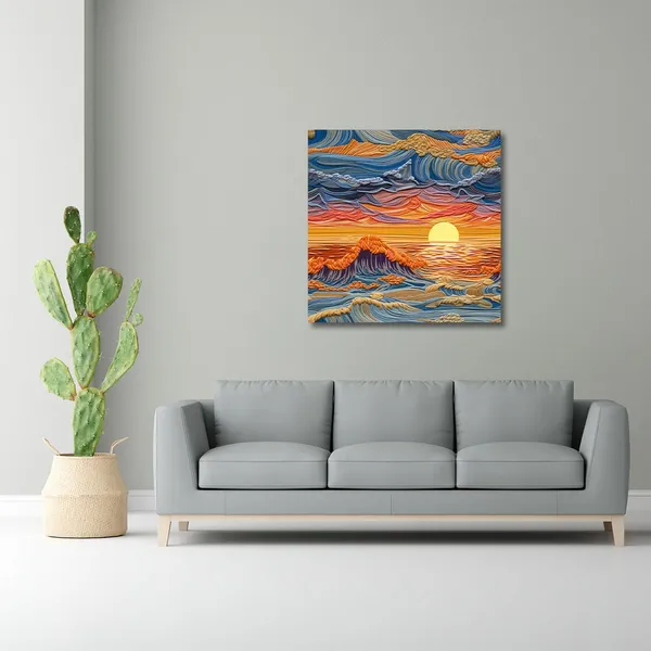 Wooden_Wall_Art_Canvas_Painting_With_Engineered_Wood_Frame