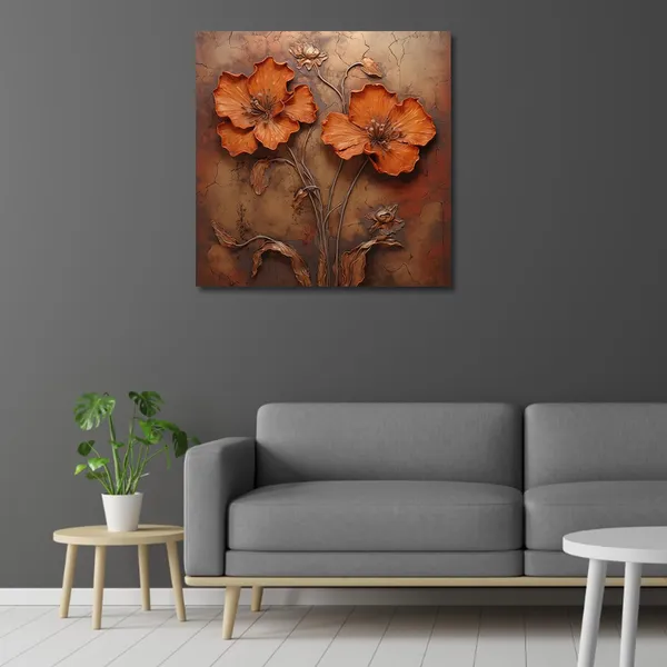 Flower_Wall_Art_Canvas_Painting_With_Wooden_Frame