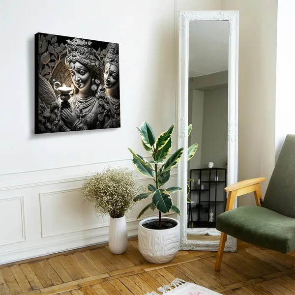 Wooden_Wall_Art_Canvas_Painting_With_Engineered_Wood_Frame