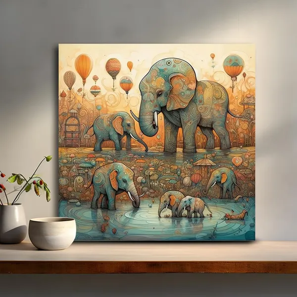 Wooden_Wall_Art_Canvas_Painting_With_Engineered_Wood_Frame