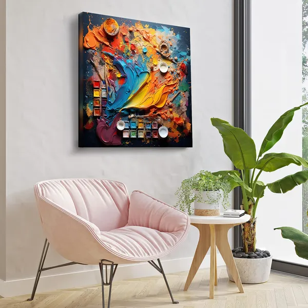 Wooden_Wall_Art_Canvas_Painting_With_Engineered_Wood_Frame