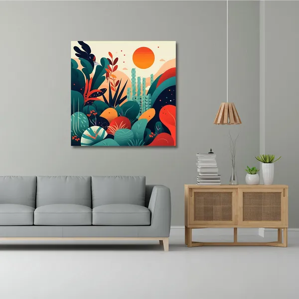 Wooden_Wall_Art_Canvas_Painting_With_Engineered_Wood_Frame