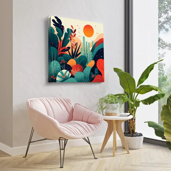 Wooden_Wall_Art_Canvas_Painting_With_Engineered_Wood_Frame
