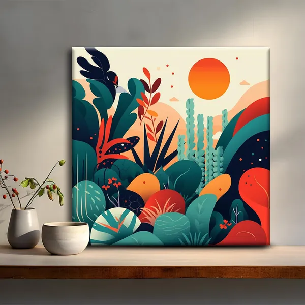 Wooden_Wall_Art_Canvas_Painting_With_Engineered_Wood_Frame