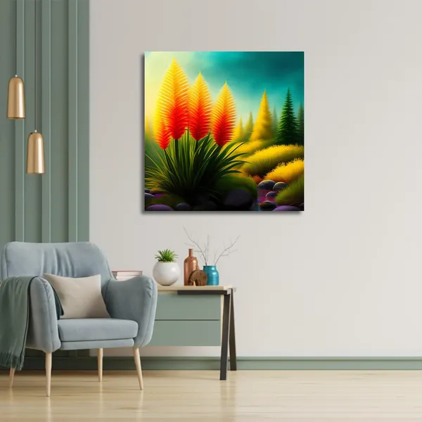 Wooden_Wall_Art_Canvas_Painting_With_Engineered_Wood_Frame
