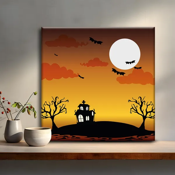 Wooden_Wall_Art_Canvas_Painting_With_Engineered_Wood_Frame