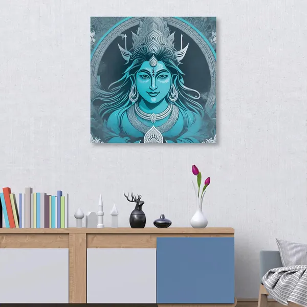 Wooden_Wall_Art_Canvas_Painting_With_Engineered_Wood_Frame