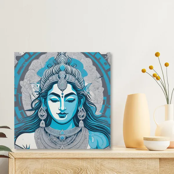 Wooden_Wall_Art_Canvas_Painting_With_Engineered_Wood_Frame
