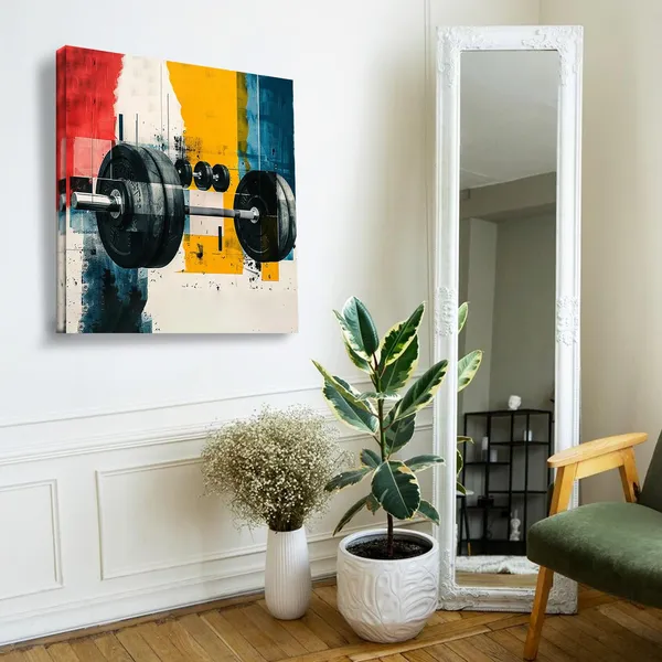 Wooden_Wall_Art_Canvas_Painting_With_Engineered_Wood_Frame