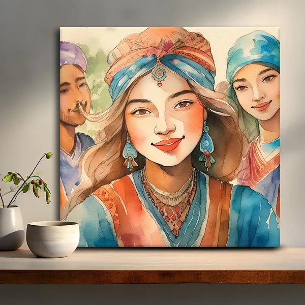 Wooden_Wall_Art_Canvas_Painting_With_Engineered_Wood_Frame