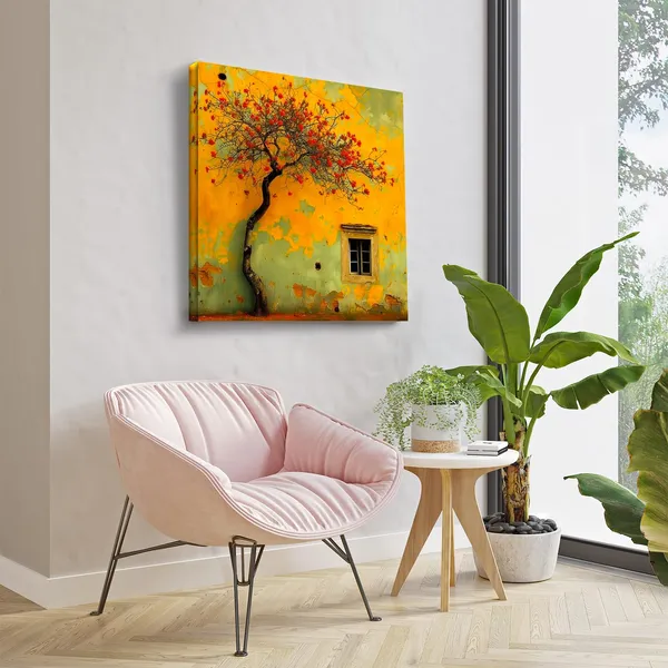 Wooden_Wall_Art_Canvas_Painting_With_Engineered_Wood_Frame