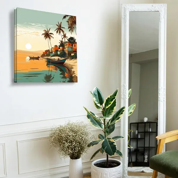 Wooden_Wall_Art_Canvas_Painting_With_Engineered_Wood_Frame