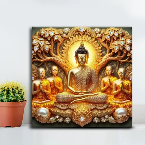 Wooden_Wall_Art_Canvas_Painting_With_Engineered_Wood_Frame