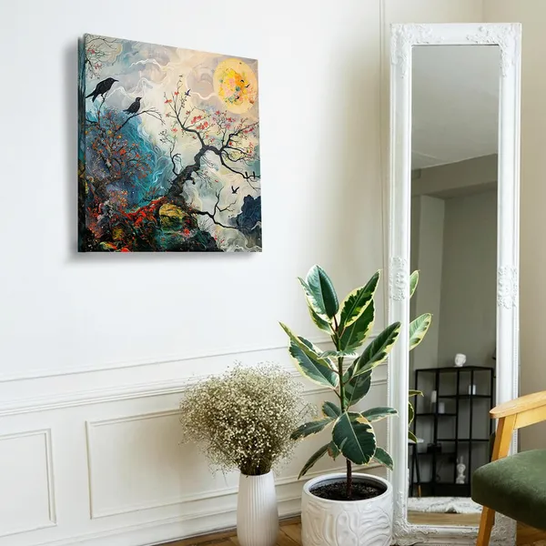 Wooden_Wall_Art_Canvas_Painting_With_Engineered_Wood_Frame