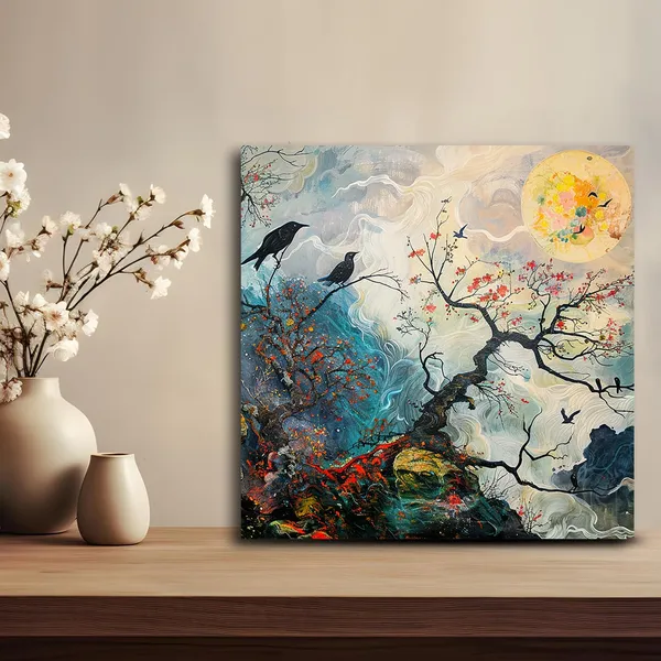 Wooden_Wall_Art_Canvas_Painting_With_Engineered_Wood_Frame