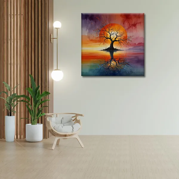 Wooden_Wall_Art_Canvas_Painting_With_Engineered_Wood_Frame