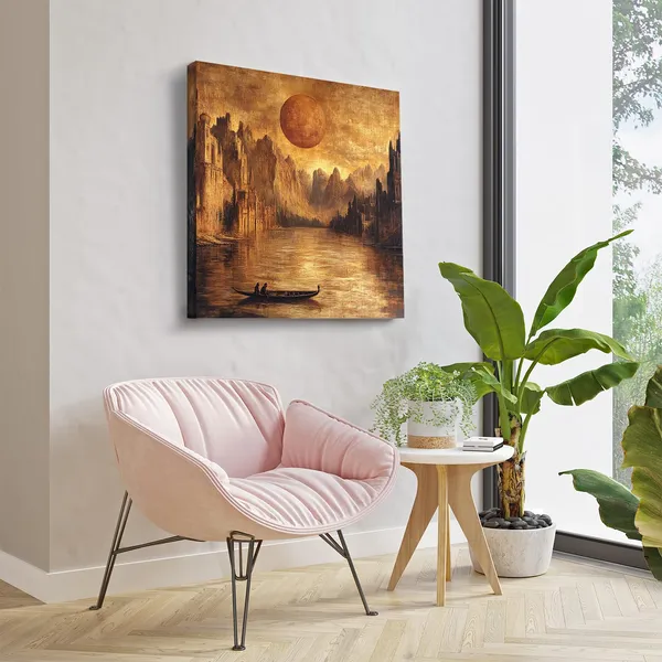 Wooden_Wall_Art_Canvas_Painting_With_Engineered_Wood_Frame