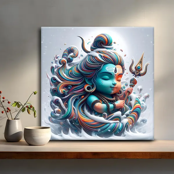 Wooden_Wall_Art_Canvas_Painting_With_Engineered_Wood_Frame