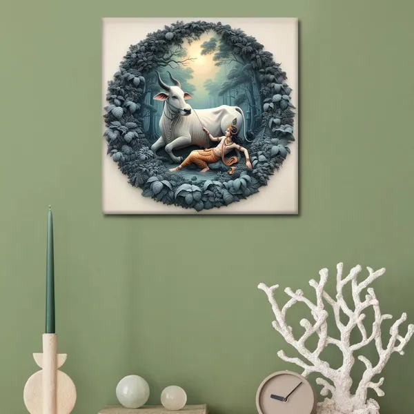 Wooden_Wall_Art_Canvas_Painting_With_Engineered_Wood_Frame