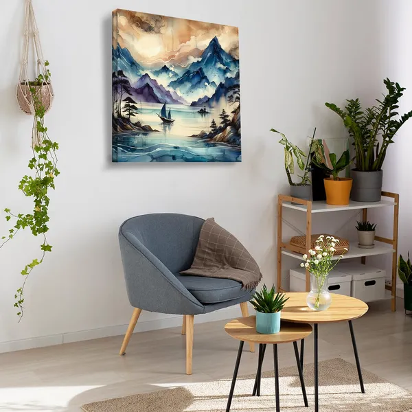 Wooden_Wall_Art_Canvas_Painting_With_Engineered_Wood_Frame