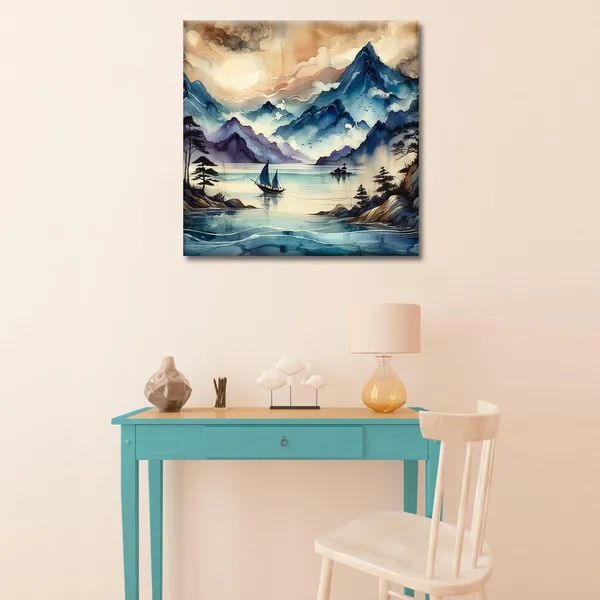 Wooden_Wall_Art_Canvas_Painting_With_Engineered_Wood_Frame