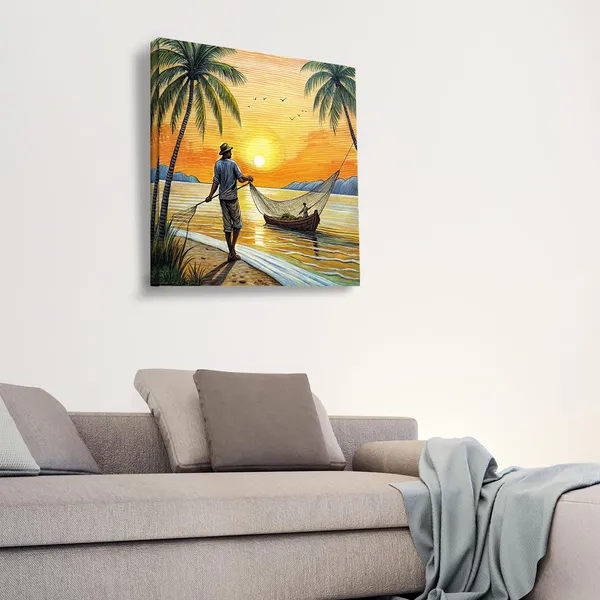 Wooden_Wall_Art_Canvas_Painting_With_Engineered_Wood_Frame