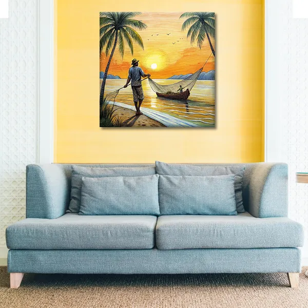 Wooden_Wall_Art_Canvas_Painting_With_Engineered_Wood_Frame
