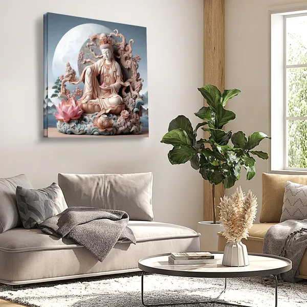 Wooden_Wall_Art_Canvas_Painting_With_Engineered_Wood_Frame