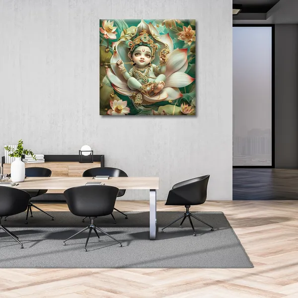Wooden_Wall_Art_Canvas_Painting_With_Engineered_Wood_Frame