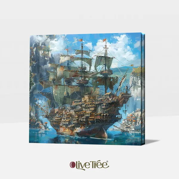 Wooden_Wall_Art_Canvas_Painting_With_Engineered_Wood_Frame