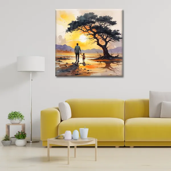 Wooden_Wall_Art_Canvas_Painting_With_Engineered_Wood_Frame
