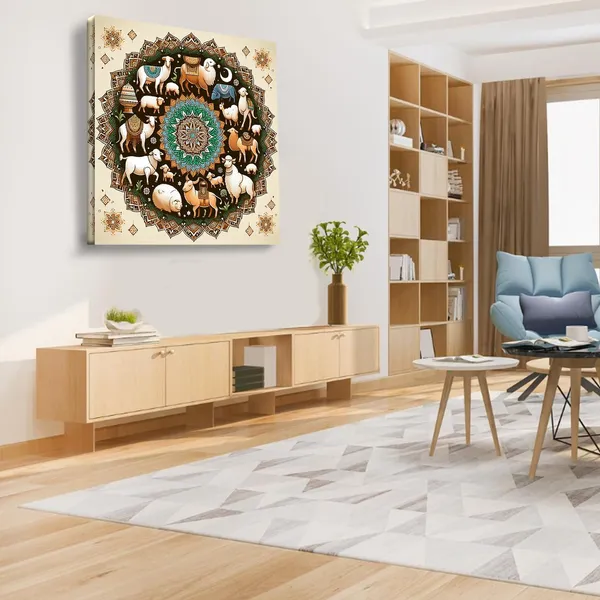 Wooden_Wall_Art_Canvas_Painting_With_Engineered_Wood_Frame