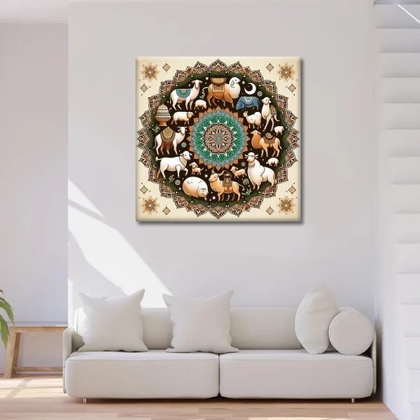 Wooden_Wall_Art_Canvas_Painting_With_Engineered_Wood_Frame