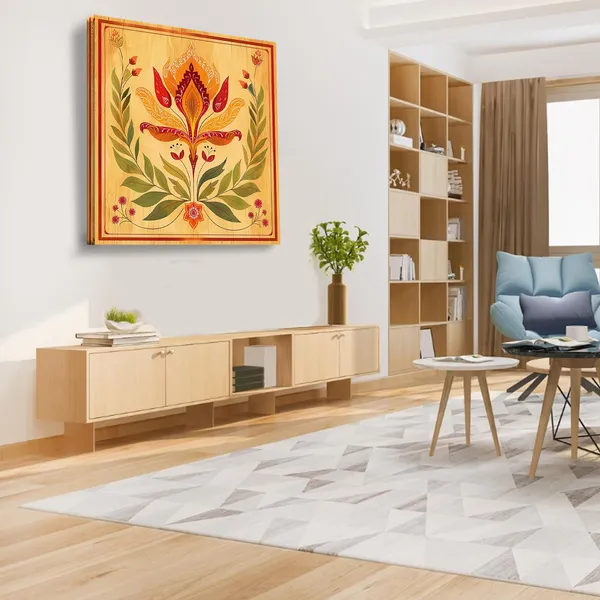 Wooden_Wall_Art_Canvas_Painting_With_Engineered_Wood_Frame