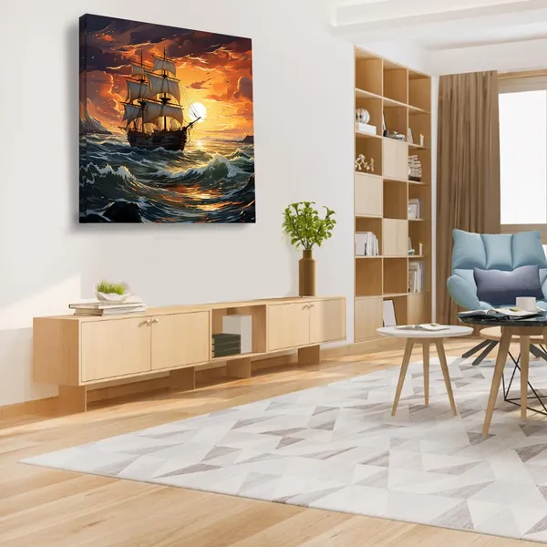 Wooden_Wall_Art_Canvas_Painting_With_Engineered_Wood_Frame