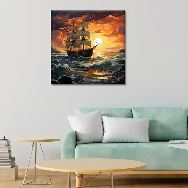 Wooden_Wall_Art_Canvas_Painting_With_Engineered_Wood_Frame