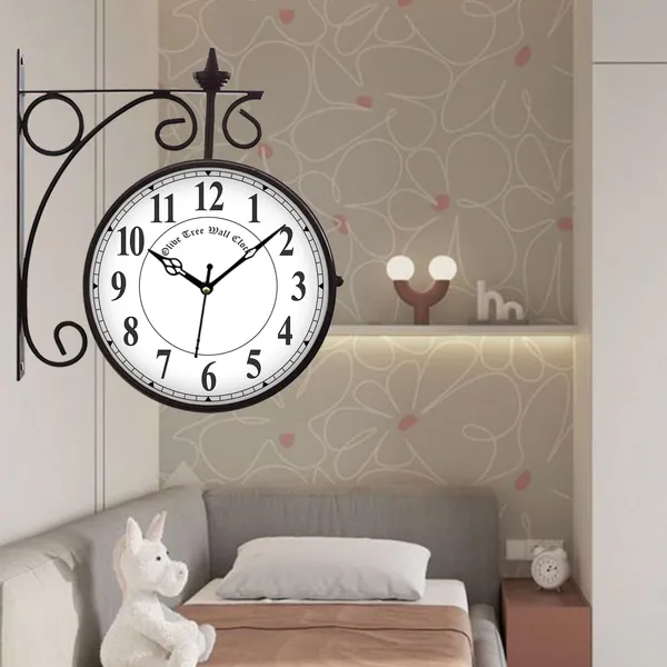 Analog_Station_Clock_Metal_Double_Sided_Wall_Clock