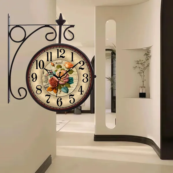 Olive_Tree_Analog_Station_Clock_Double_Sided_Metal_Wall_Clock