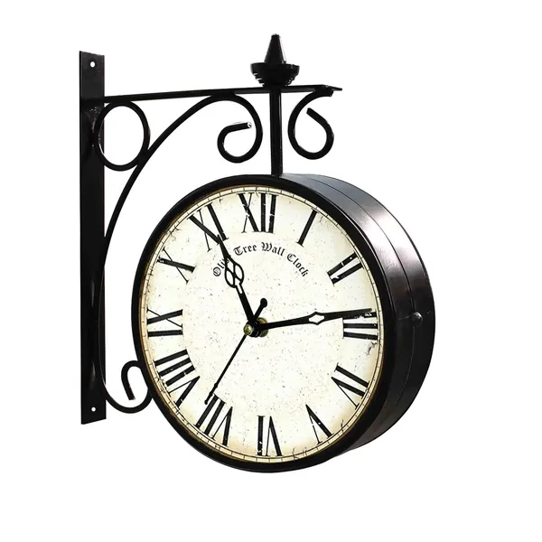 Olive_Tree_Analog_Station_Clock_Double_Sided_Metal_Wall_Clock