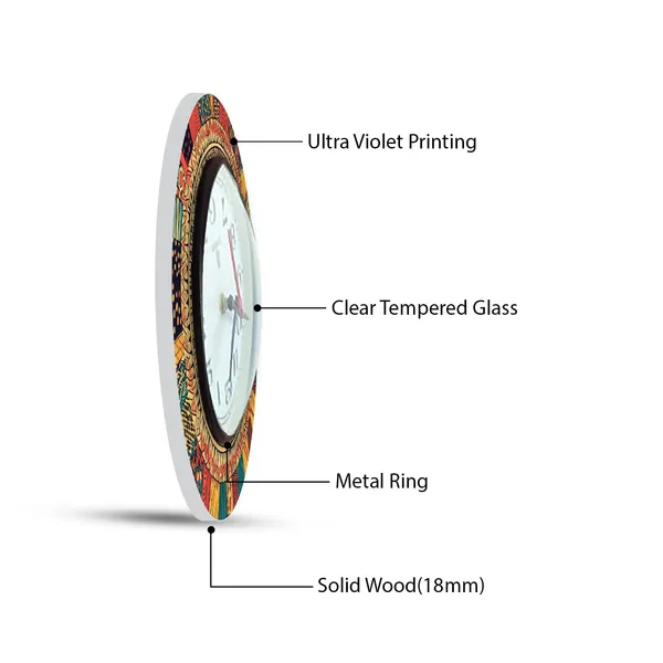 Rangoli_Glass_Wall_Clock