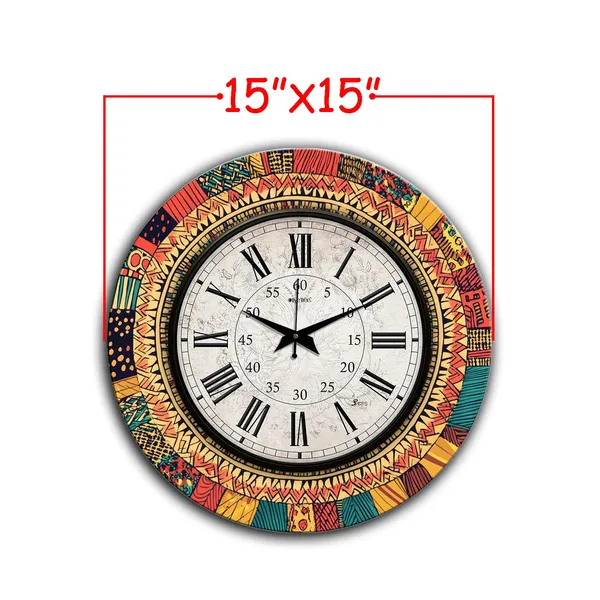 Rangoli_Glass_Wall_Clock