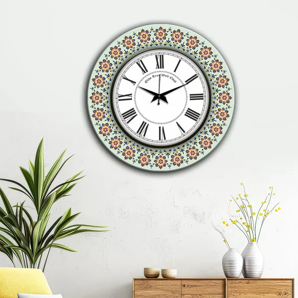 Rangoli_Glass_Wall_Clock