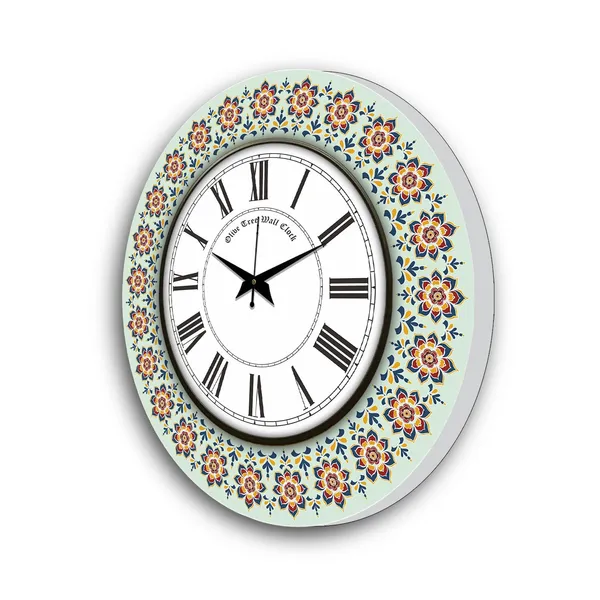 Rangoli_Glass_Wall_Clock