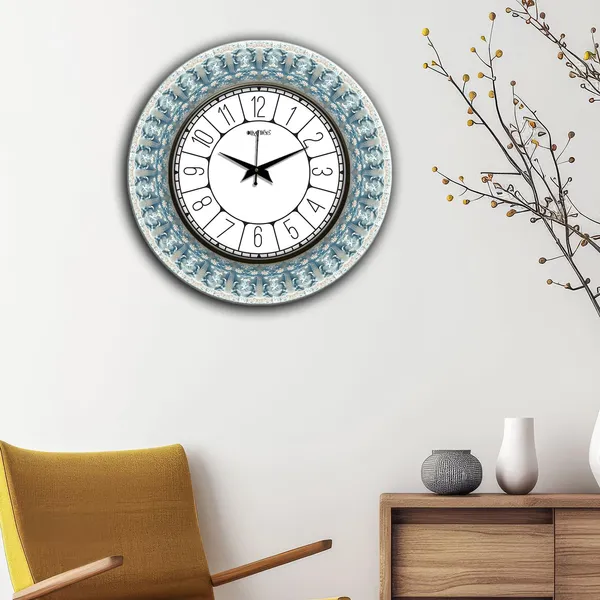 Rangoli_Glass_Wall_Clock