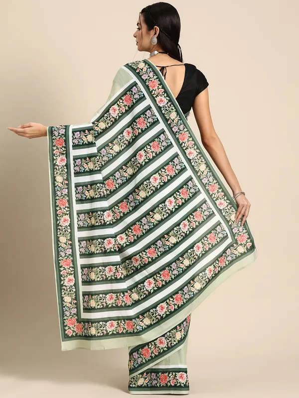 Green_Pure_Cotton_Saree_For_Women