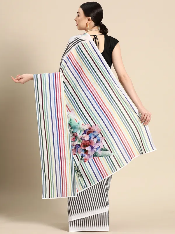 Multicolour_Floral_Pure_Cotton_Saree_For_Women