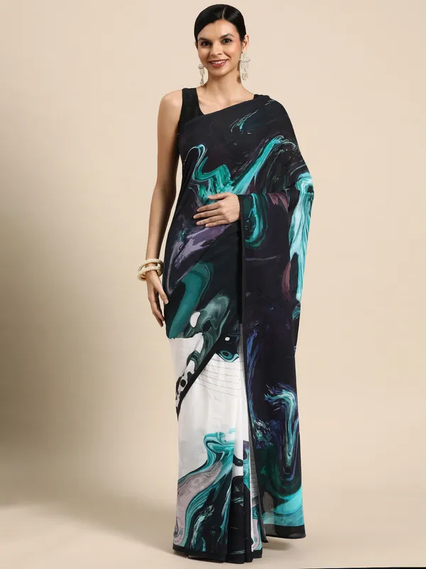 Multicolour_Abstract_Printed_Pure_Cotton_Saree_For_Women