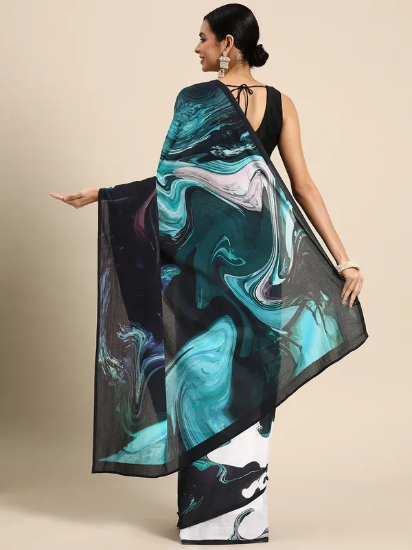 Multicolour_Abstract_Printed_Pure_Cotton_Saree_For_Women