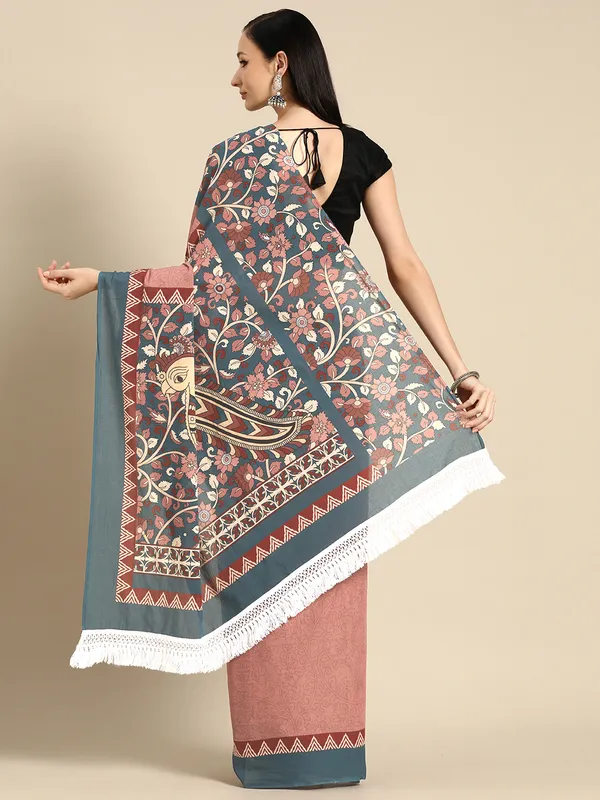 Pink_Floral_Printed_Pure_Cotton_Saree_For_Women