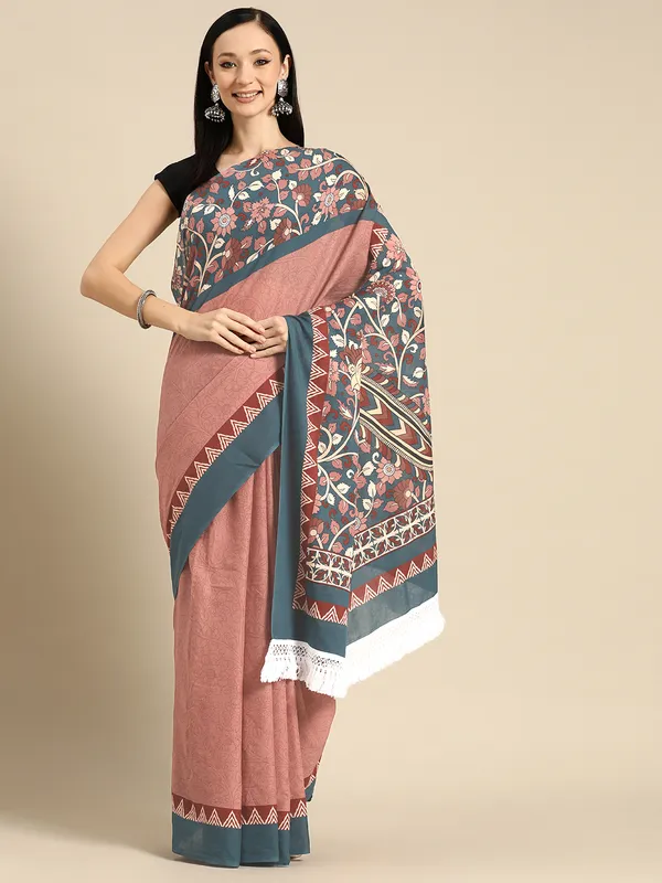 Pink_Floral_Printed_Pure_Cotton_Saree_For_Women